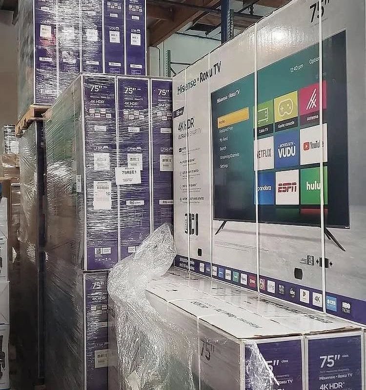 HISENSE Smart 75″ 4K TV Pallet
